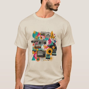 Vintage Retro Collage Estetisk Grafisk T-Shirt   C