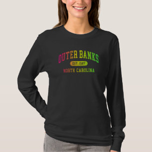 Vintage Retro Colorful Arch Text Outer Banker OBX T Shirt
