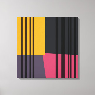 Vintage Retro Colorful Rand Art Mönster #2 Canvastryck