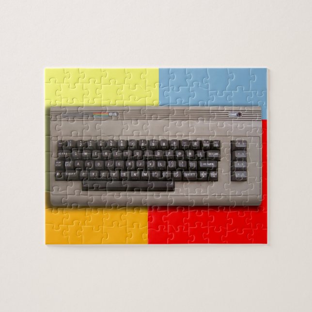 Vintage Retro Computer Tangentbord? Pussel (Horisontell)