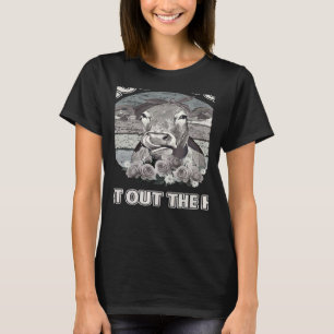 Vintage Retro Cow Pun Moo Blommigt Heifer Farmer 1 T Shirt