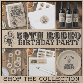 Vintage Retro Cowboy Rodeo 50:e Födelsedagsfesten T Shirt