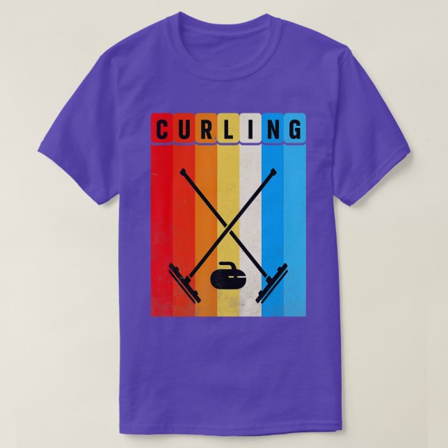 Vintage Retro Curling T Shirt (Design framsida)