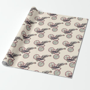 Vintage/Retro cyklist Presentpapper