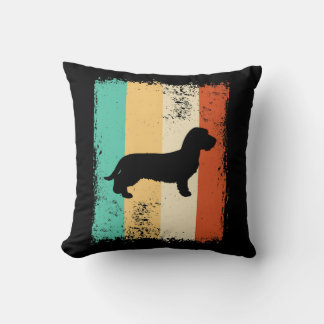 Vintage Retro Dachshund Wireh Kudde