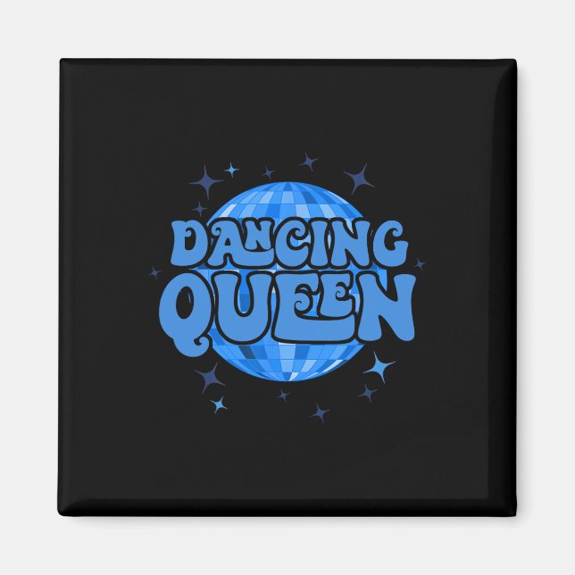 Vintage Retro Dansande Drottningar Sängkammarparty Magnet (Framsidan)