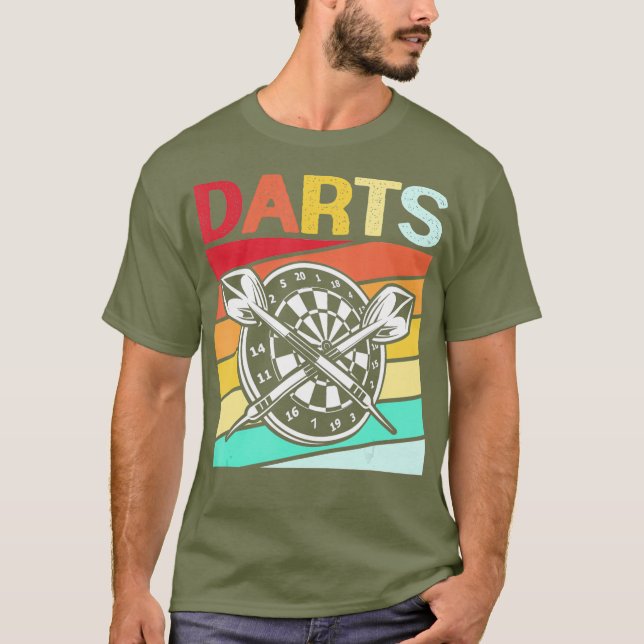 Vintage Retro Dart T Shirt (Framsida)