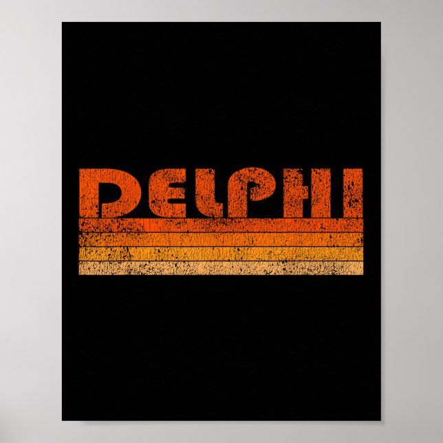 Vintage Retro Delfi Grekland  Poster (Framsidan)