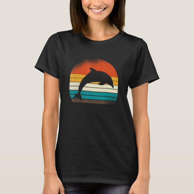Vintage Retro-delfinin T Shirt (Framsida)