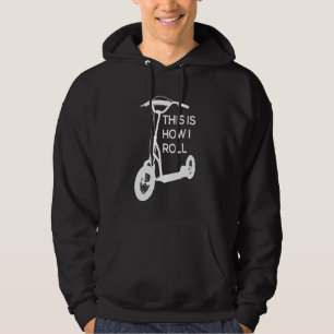Vintage Retro Det här är så jag roll Scooter Scoot Hoodie