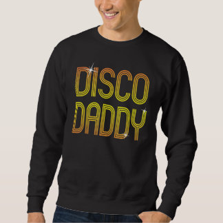 Vintage Retro Disco Pappa 70s, 80-årsjubileum Part Lång Ärmad Tröja