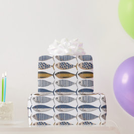 Vintage Retro Distress Sardines, fiskare Presentpapper