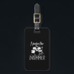 Vintage Retro Drum Player I föredrar Drummer Bagagebricka<br><div class="desc">Jag föredrar trumman. Lustigt vintage-trummergods för musiker, trumspelare, sten-bandmedlem, musik älskare. Utformning från fantastisk till bära till en sten-konsert, jublande för din favoritartist, sjungande och skrikande. Underbar gåva till din tonåring son, dotter, barnson, barndotter som njuter av rock musik och har underbar känsla för humor. Den här grymma och plågsamma...</div>