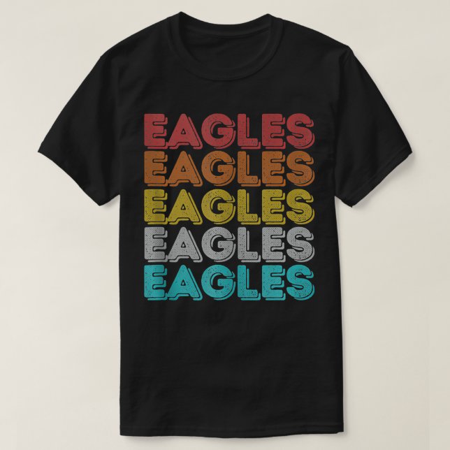 Vintage Retro Eagles T Shirt (Design framsida)