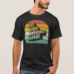 Vintage Retro Eat Snedströmsmusicals Repeat Gift M T Shirt
