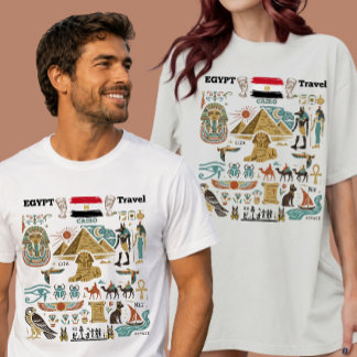 Vintage Retro Egypt Kairo Resa Anpassad T Shirt