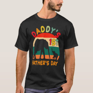 Vintage Retro Elephant Pappa Pappor 1st Pappor D T Shirt