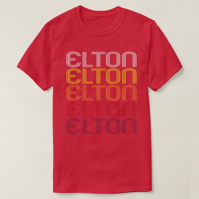 Vintage Retro Elton TShirt T Shirt (Design framsida)