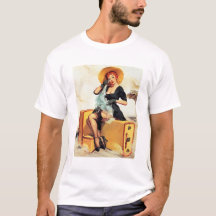Vintage Retro Elvgren Traveler Pinup Girl Pin up