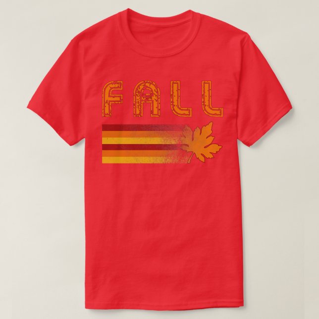 Vintage Retro Fall Löv T Shirt (Design framsida)
