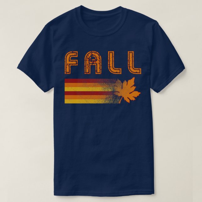 Vintage Retro Fall Löv T Shirt (Design framsida)