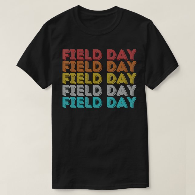 Vintage Retro Fält Day  T Shirt (Design framsida)