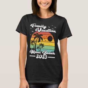 Vintage Retro Family Vacation 2023 Hawaii Maui Bea T Shirt