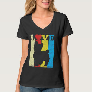 Vintage Retro Färg I Kärlek My Yorkie Hund 1 T Shirt
