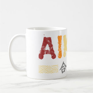 Vintage Retro Färger Aikido Drickmugg Kaffemugg
