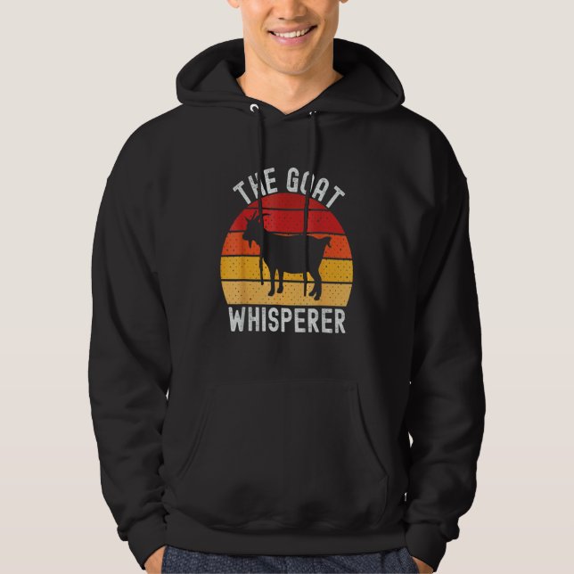 Vintage Retro Farmer The Goat Whisperer 1 Hoodie (Framsida)