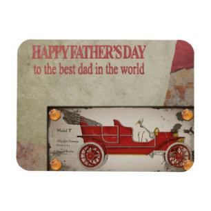 Vintage Retro Fars dag Magnet