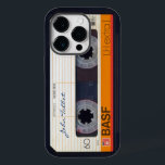 Vintage Retro Fashioned 80s Mixtape Audio Tape 3 i<br><div class="desc">Anpassade iPhone 14 Pro fodral med namn och gammal audio kassett.</div>