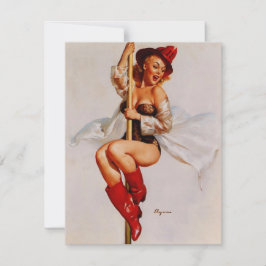 Vintage Retro Firefighter Pin Up Girl