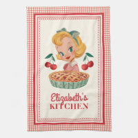 Vintage Retro Flicka Röd Rutig Kärlek