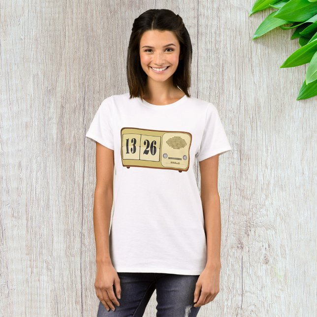 Vintage Retro Flip Klockradio T Shirt (Skapare uppladdad)