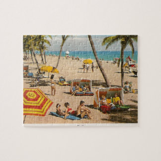 Vintage Retro Florida Beach Travel Pussel
