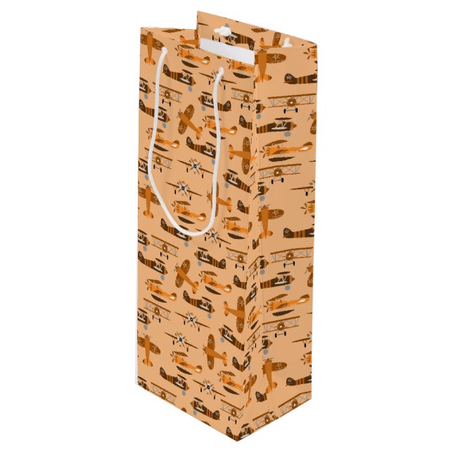 vintage retro flygplansmönster (Framsidan Vinklad)