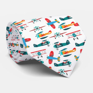 vintage retro flygplansmönster slips