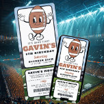 Vintage Retro Football Biljett Sport Födelsedagsfe Inbjudningar<br><div class="desc">Skär en tuchdown med Vintagen Retro Football Biljett Sport Födelsedagsfest inbjudan, perfektens kick för ett minnesvärt firande! Designad med ett nostalgiskt estetiskt biljett-stam, är denna inbjudan ett tonläge för ett klassiskt fotbollstänkande. Den djärva typografin och den vintage-inspirerade grafiken gör den till ett utmärkt val av för barn och vuxnor, och...</div>