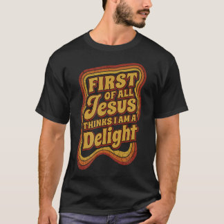 Vintage Retro Först Och Främst Tror Jesus Att JAG  T Shirt