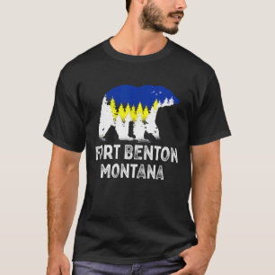 Vintage Retro Fort Benton Montana Grizzly Bear Mt T Shirt