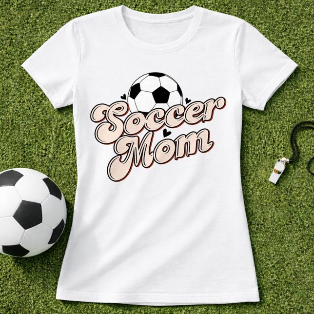 Vintage Retro Fotbollsmamma T Shirt (Skapare uppladdad)