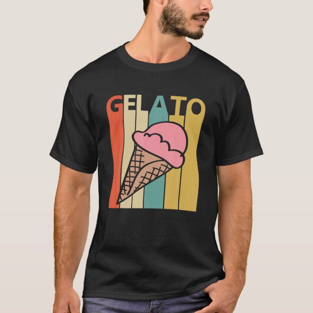 Vintage Retro Gelato T-shirt (Framsida)