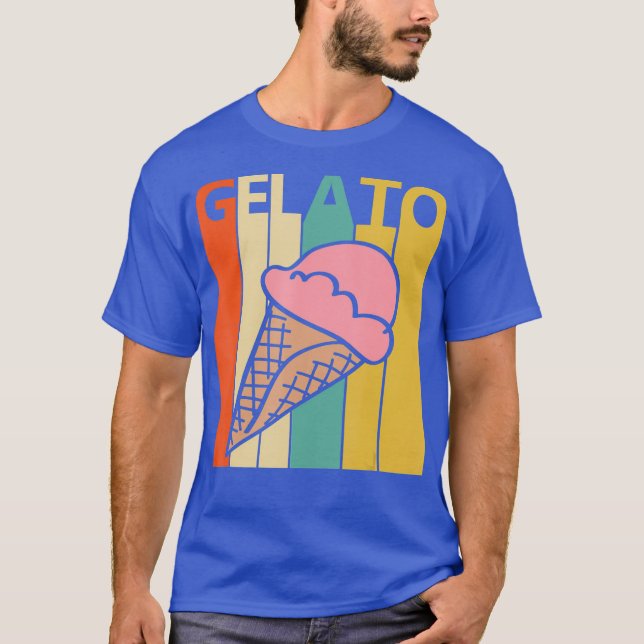 Vintage Retro Gelato T Shirt (Framsida)