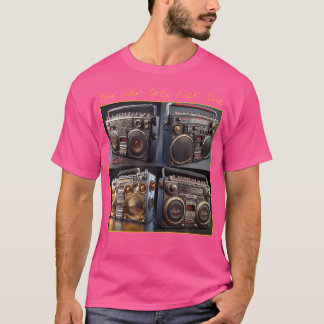 Vintage Retro Ghetto Blaster 80'S 90'S Hip hop Pic T Shirt
