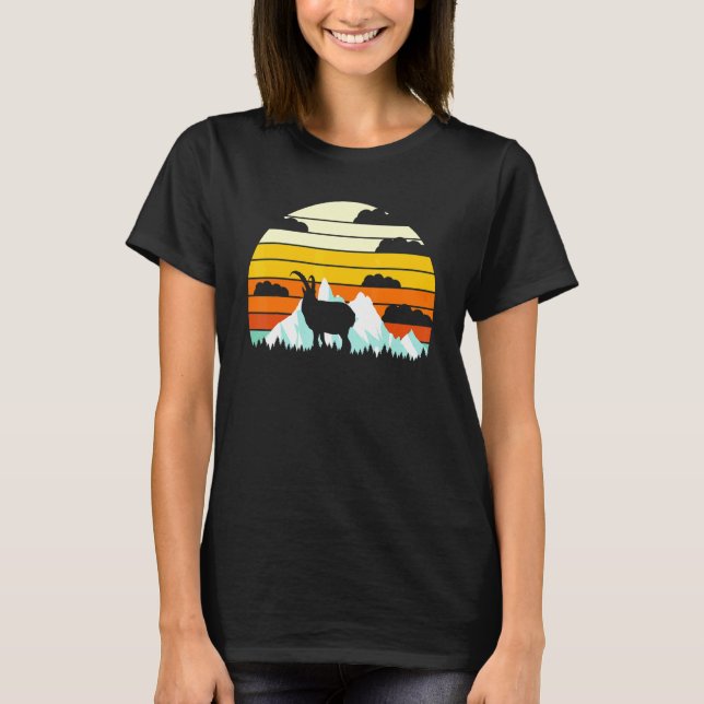Vintage Retro Goat Farmer Breeder Farming T Shirt (Framsida)