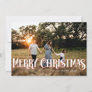 Vintage Retro God jul Design Julkort