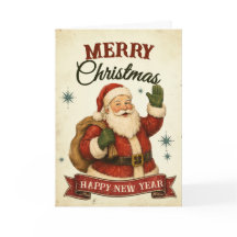 Vintage Retro God Jul & Gott Nytt År