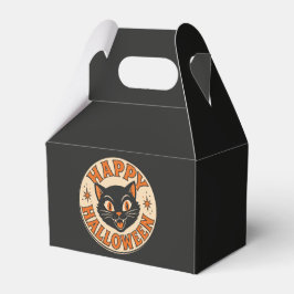 Vintage Retro Gott Halloween Svart Katt Presentaskar