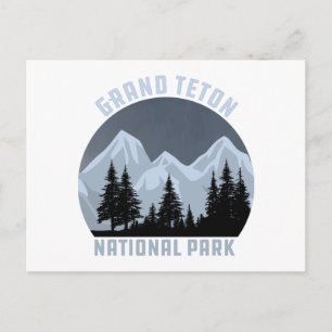 Vintage retro Grand Teton nationalpark Wyoming Vykort